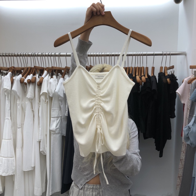 DRESS ROOM東大門實拍韓國女士新款人氣推薦吊帶背心無袖DRESS ROOM吊帶/背心圖色1