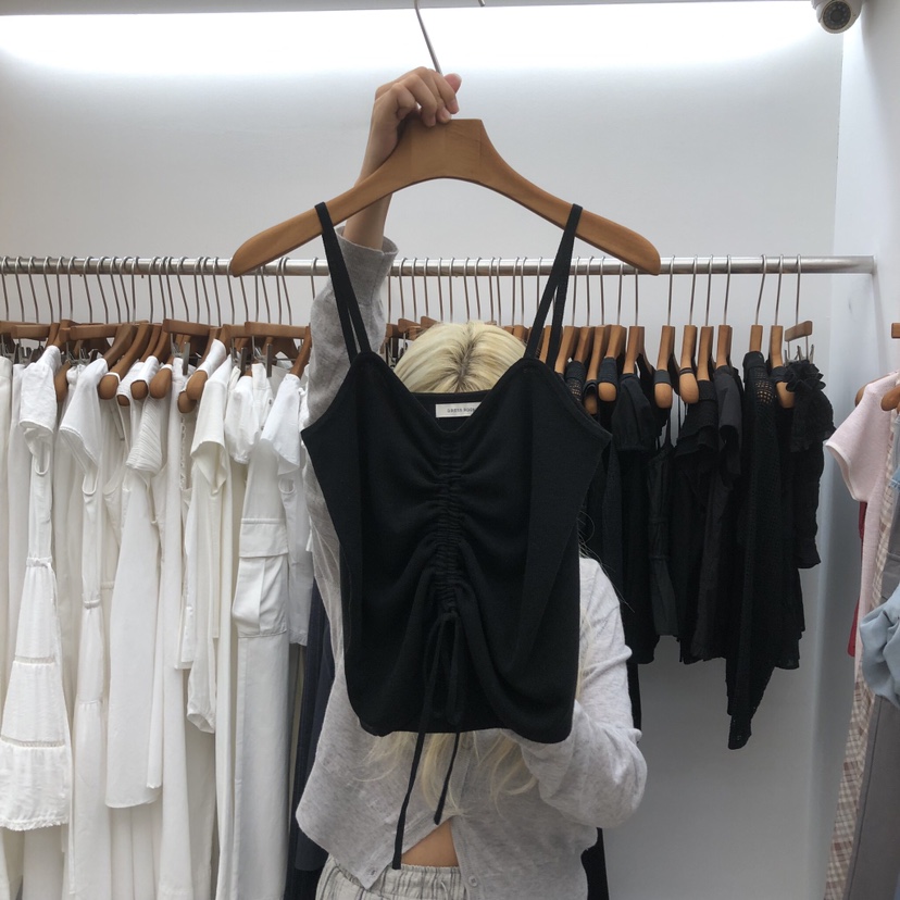 DRESS ROOM東大門實拍韓國女士新款人氣推薦吊帶背心無袖DRESS ROOM吊帶/背心圖色2