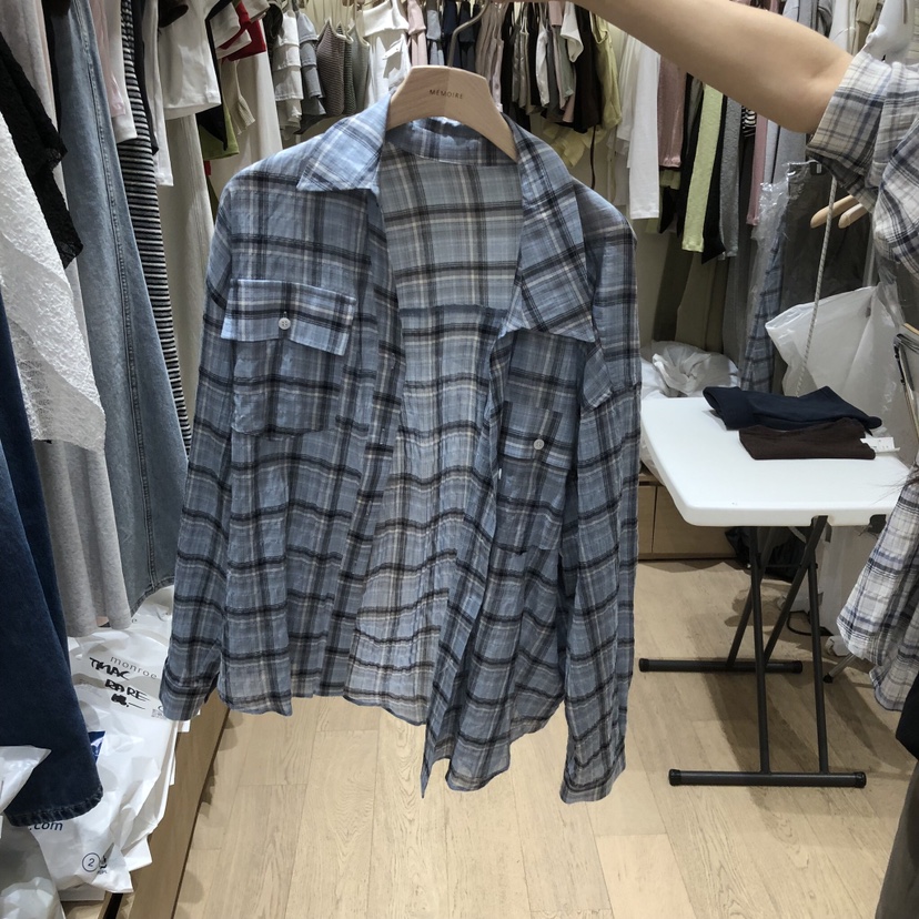 MEMOIRE韓國東大門直郵女士新品26夏季熱賣休閑襯衫蕾絲衫MEMOIRE襯衫/蕾絲衫圖色1