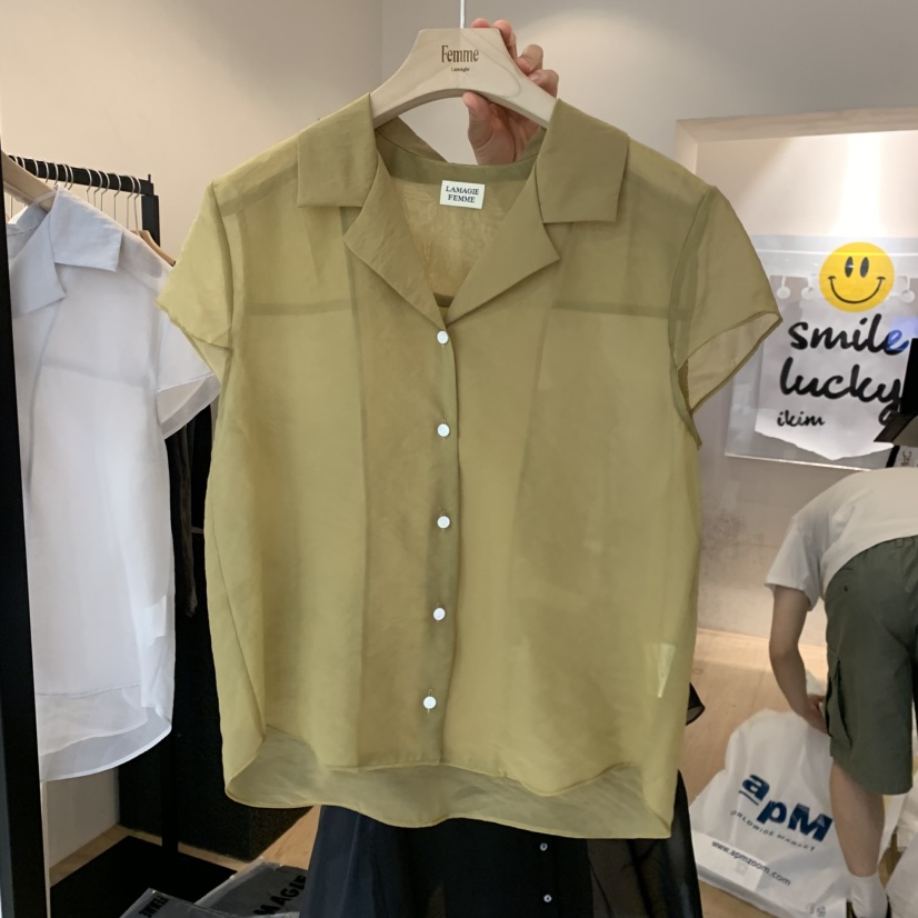 LA MAGIE FEMME韓國東大門直郵女士新品推薦襯衫蕾絲衫Lamagie Femme襯衫/蕾絲衫圖色3