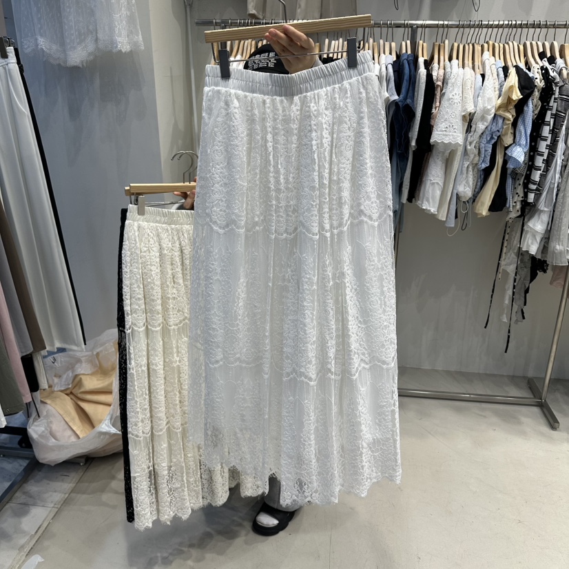 HOT PLACE/DREAM GIRIS/HOT ISSUE韓國代購女士新品26夏季長裙刺繡蕾絲HOT PLACE/DREAM GIRIS/HOT ISSUE長裙