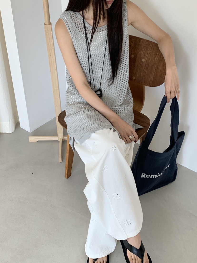 RIVER RAIN韓國代購女裝新款26春夏推薦連衣裙華夫格無袖RIVER RAIN連衣裙