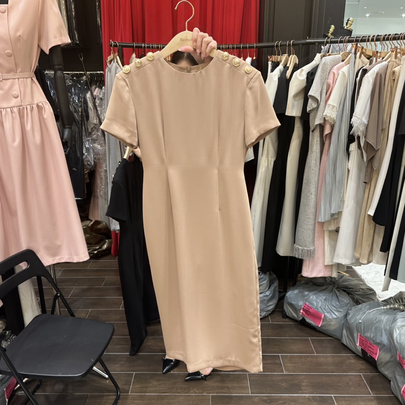 HERISH-HAUTE韓國直郵女裝新款26春夏職業人氣連衣裙紐扣Herish-Haute-A連衣裙圖色3