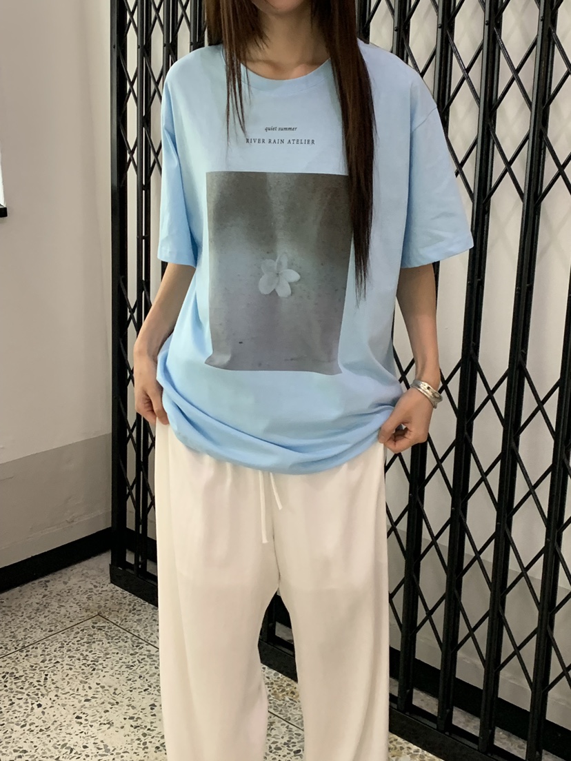 RIVER RAIN韓國直郵實拍女裝新款人氣26春夏推薦職業T恤RIVER RAINT恤