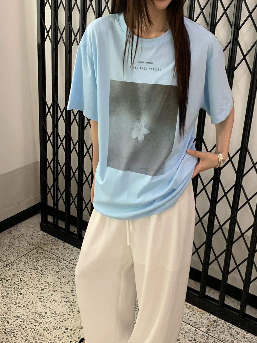RIVER RAIN韓國直郵實拍女裝新款人氣26春夏推薦職業T恤RIVER RAINT恤