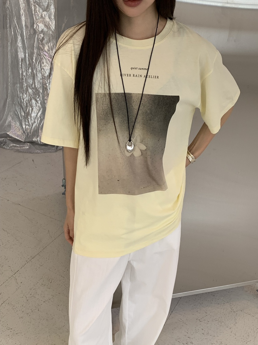 RIVER RAIN韓國直郵實拍女裝新款人氣26春夏推薦職業T恤RIVER RAINT恤