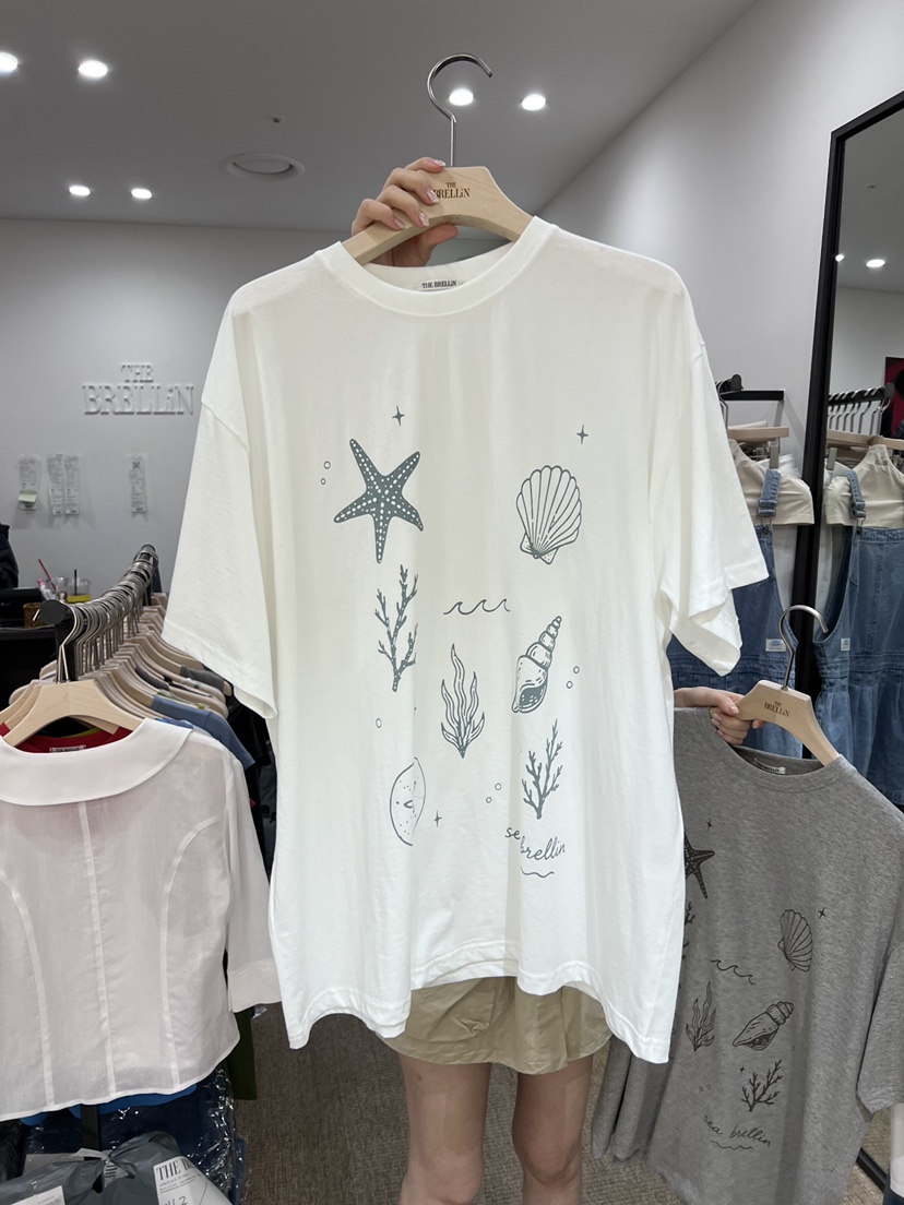 BRELLIN韓國直郵實拍女裝新款熱賣休閑職業人氣推薦26夏季T恤BRELLINT恤圖色2
