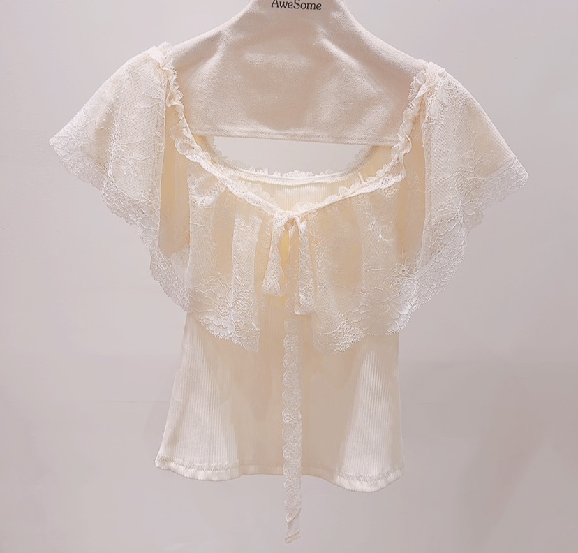 AWESOME-P東大門實拍韓國女士新品職業人氣26春夏襯衫蕾絲衫AWESOME-P襯衫/蕾絲衫圖色2