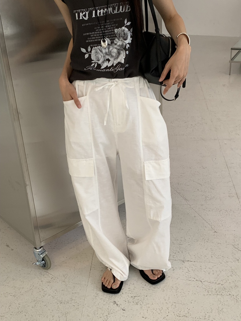 RIVER RAIN韓國直郵女裝新品26春夏休閑熱賣推薦休閑褲亞麻RIVER RAIN休閑褲