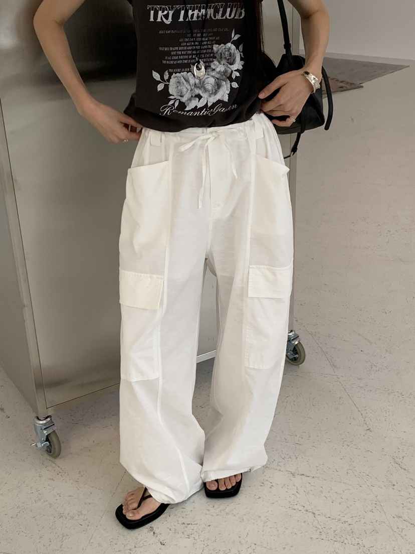 RIVER RAIN韓國直郵女裝新品26春夏休閑熱賣推薦休閑褲亞麻RIVER RAIN休閑褲