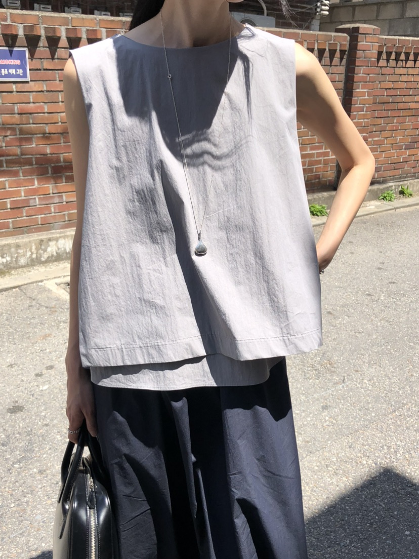 REVE-L韓國直郵實拍女裝新款休閑人氣職業吊帶背心雙層無袖REVE-L吊帶/背心圖色1