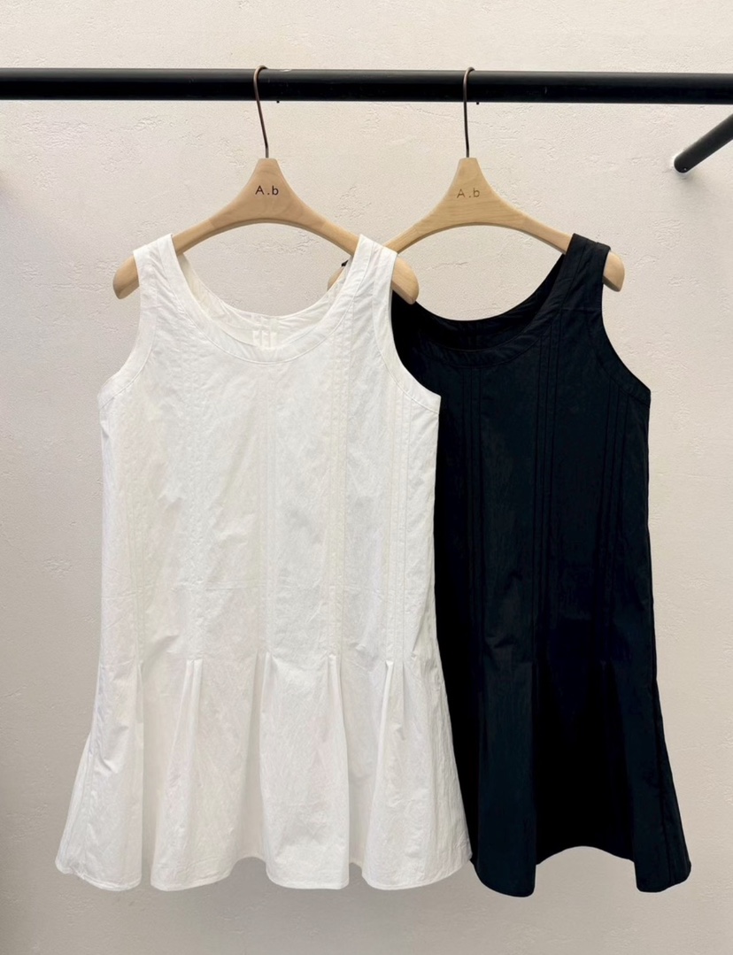 AUTUMN BEIGE-Q韓國直郵女士新品休閑吊帶背心褶裥無袖A.b/AUTUMN BEIGE吊帶/背心圖色1左一色