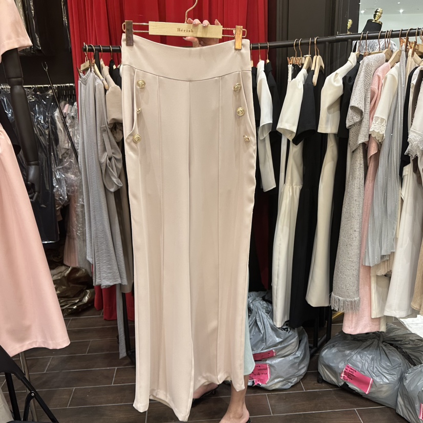 HERISH-HAUTE東大門實拍韓國女士新品職業時尚休閑褲紐扣Herish-Haute-A休閑褲圖色3