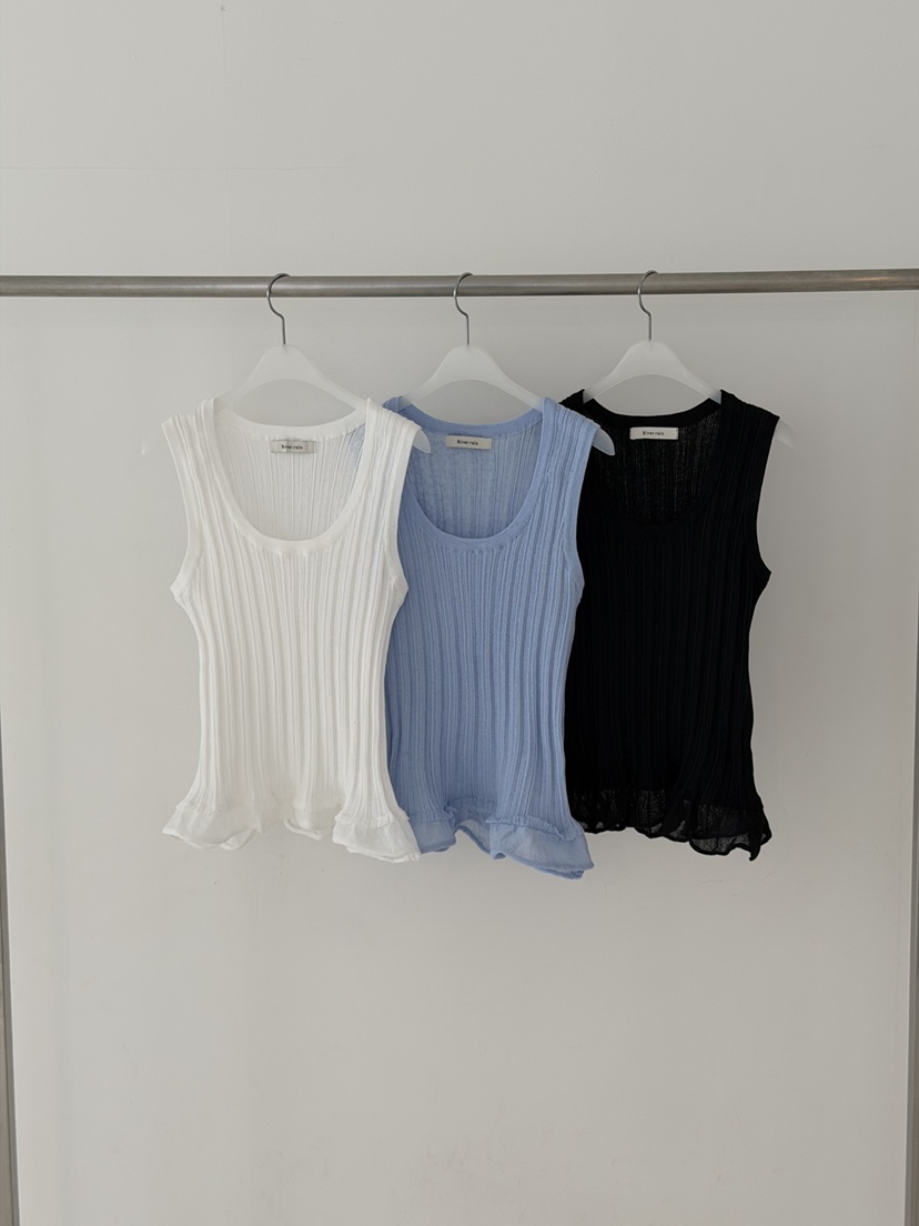 RIVER RAIN韓國代購女裝新品職業休閑吊帶背心無袖針織衫RIVER RAIN吊帶/背心