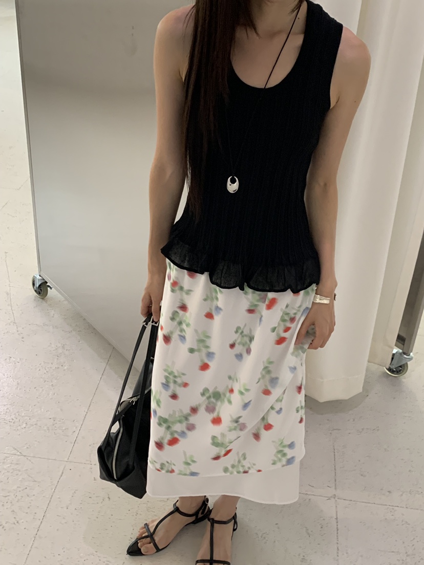 RIVER RAIN韓國代購女裝新品職業休閑吊帶背心無袖針織衫RIVER RAIN吊帶/背心