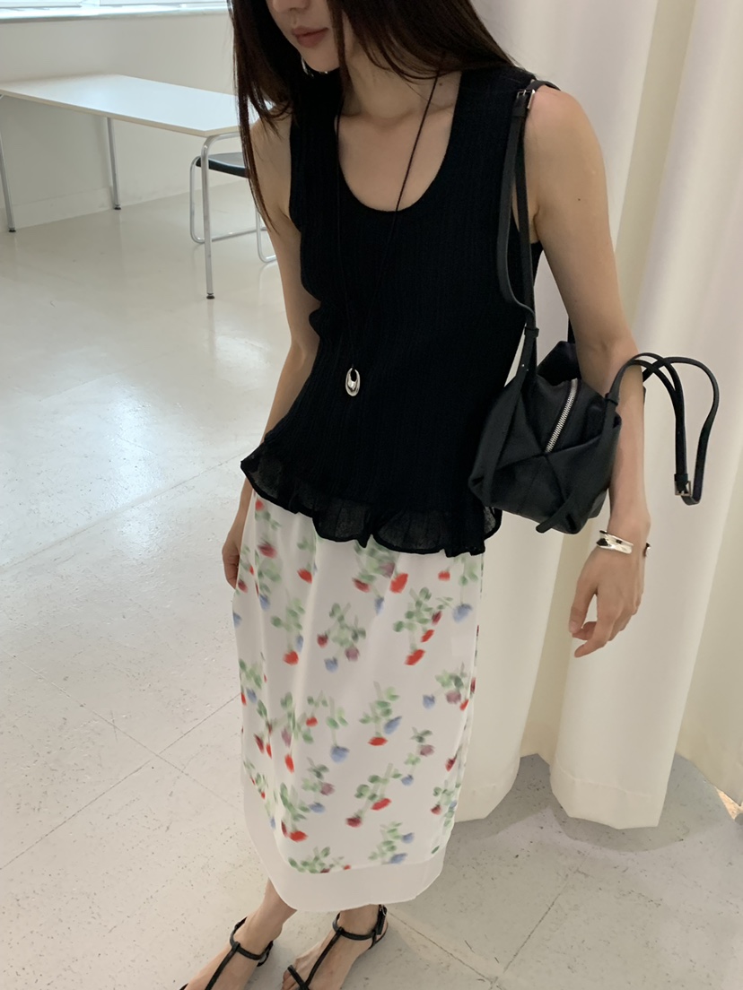 RIVER RAIN韓國代購女裝新品職業休閑吊帶背心無袖針織衫RIVER RAIN吊帶/背心