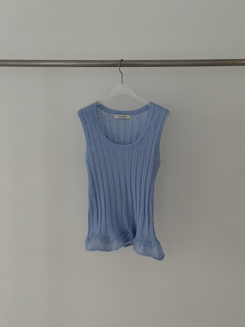 RIVER RAIN韓國代購女裝新品職業休閑吊帶背心無袖針織衫RIVER RAIN吊帶/背心圖色2