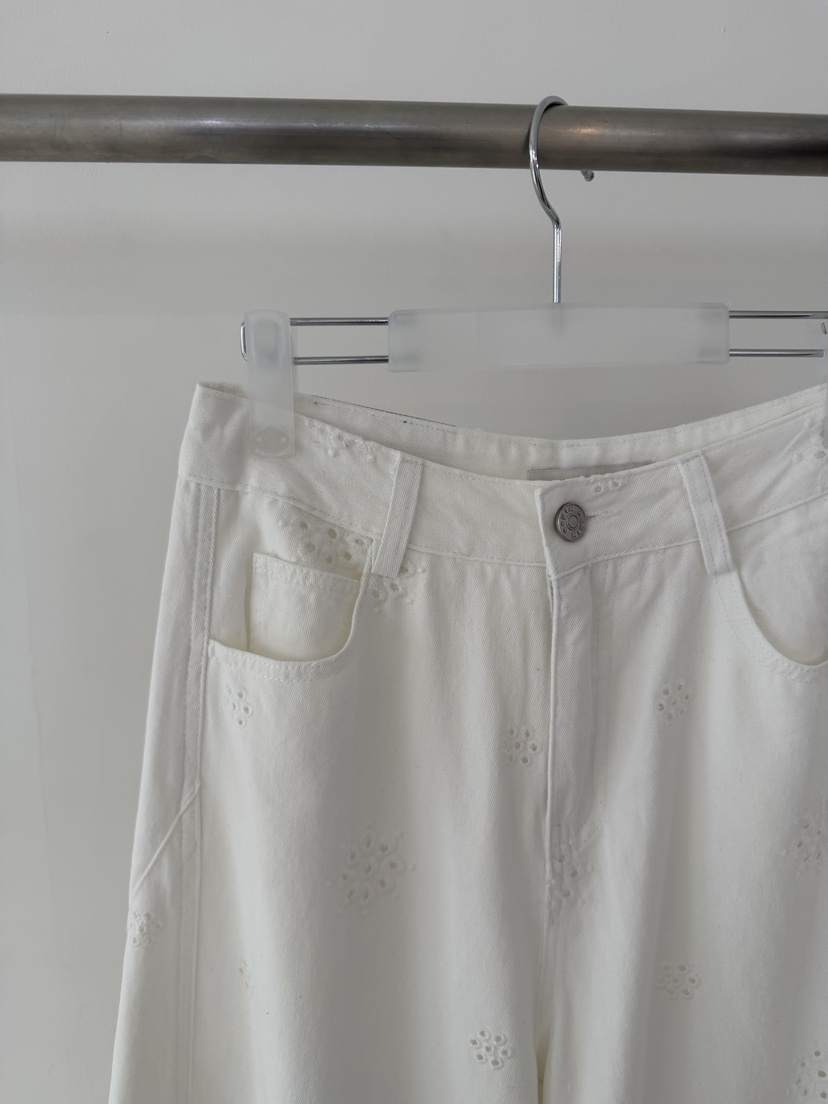 RIVER RAIN東大門實拍韓國女士新品26春夏休閑褲蕾絲鏤空RIVER RAIN休閑褲