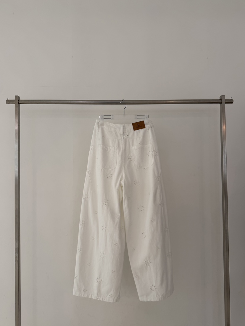 RIVER RAIN東大門實拍韓國女士新品26春夏休閑褲蕾絲鏤空RIVER RAIN休閑褲