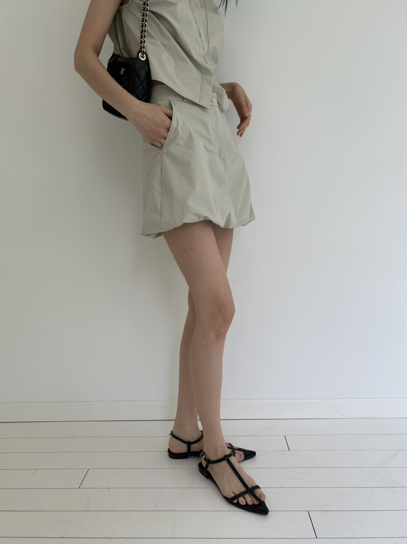 ME MO韓國直郵實拍女士新款職業時尚短裙不含腰帶南瓜裙ME MO短裙