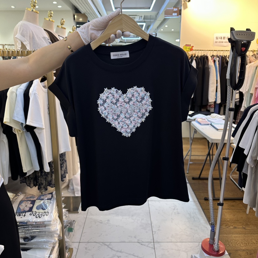 COCO HOLIC東大門實拍韓國女士新品熱賣26春夏推薦職業T恤COCO HOLICT恤圖色3