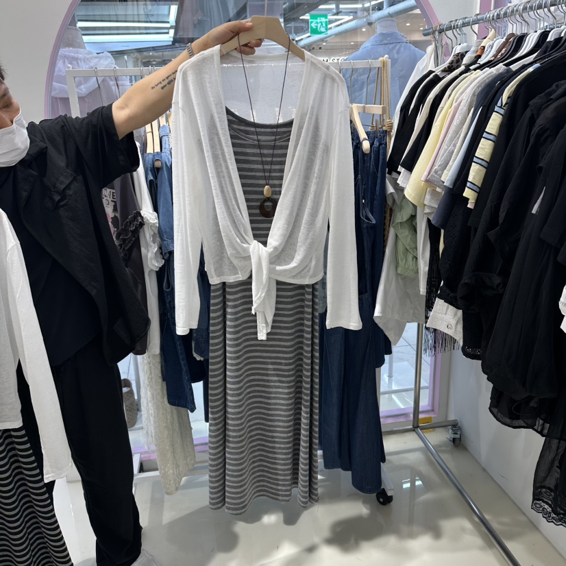 JH.STUDIO-Q韓國直郵女士新品26春夏套裝不含項鏈套裝開衫JH.STUDIO-Q套裝圖色2墨色