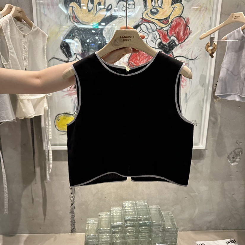 LAMAGIEPIE/LAMAGIE GREY韓國直郵女士新款休閑吊帶背心LAMAGIEPIE/LAMAGIE GREY吊帶/背心圖色3黑色