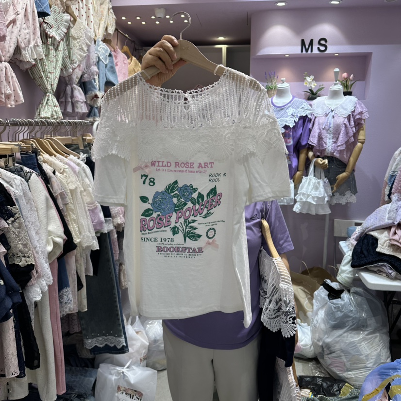 MS韓國直郵女裝新品職業人氣推薦26夏季熱賣26春夏休閑T恤MST恤圖色2