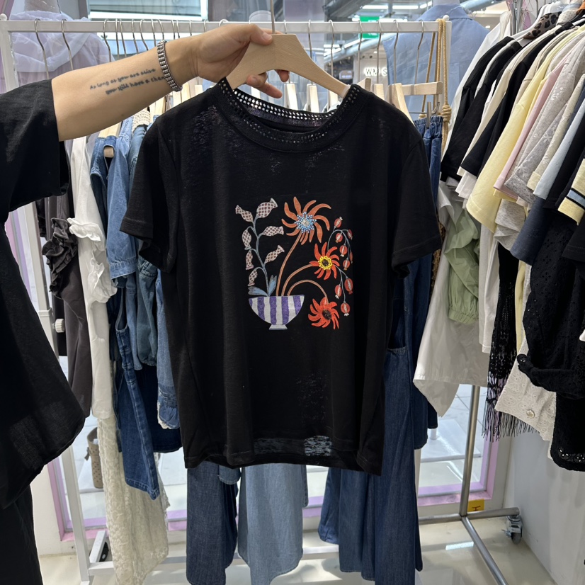 JH.STUDIO-Q韓國直郵女士新品26春夏時尚推薦T恤不含項鏈JH.STUDIO-QT恤圖色2
