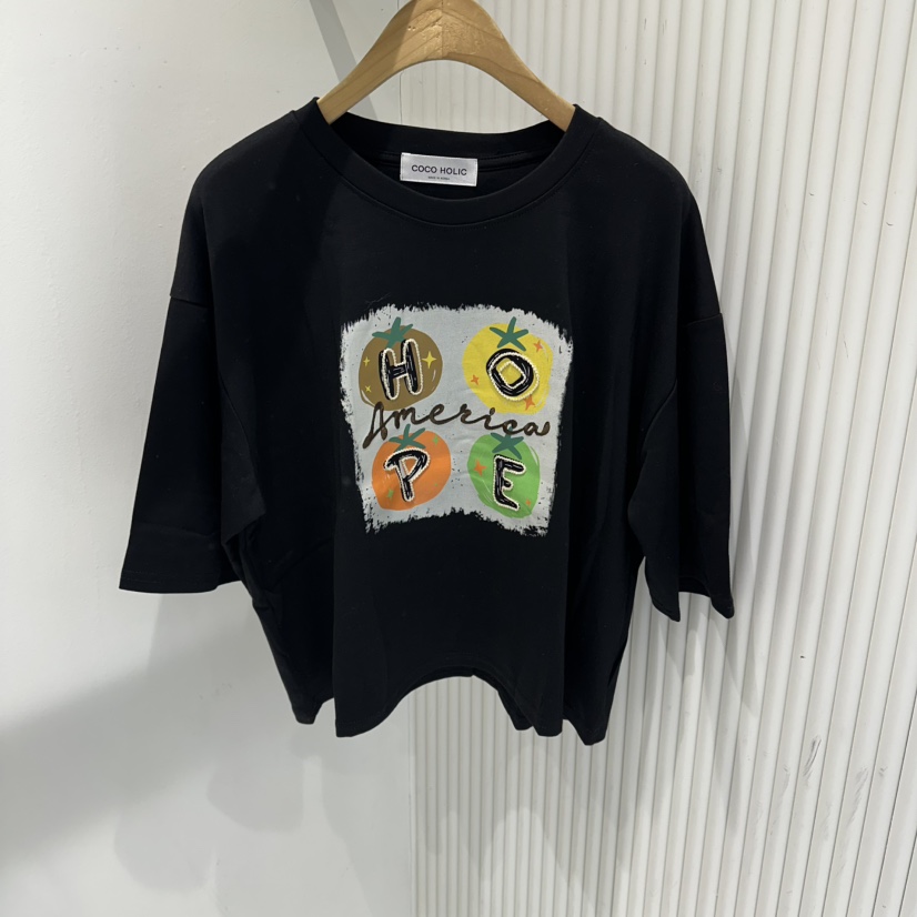 COCO HOLIC韓國代購女裝新款時尚26夏季人氣職業休閑T恤COCO HOLICT恤圖色3