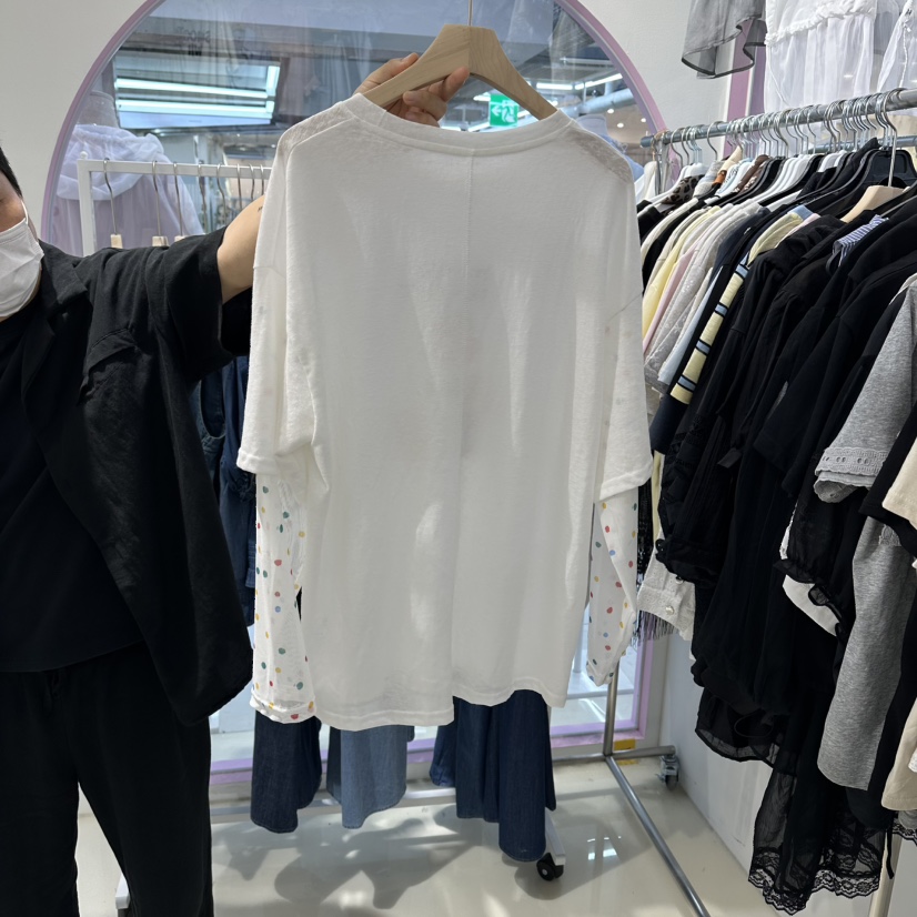 JH.STUDIO-Q韓國直郵女裝新品職業休閑熱賣長袖T恤假兩件JH.STUDIO-Q長袖T恤