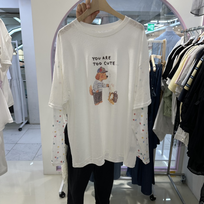 JH.STUDIO-Q韓國直郵女裝新品職業休閑熱賣長袖T恤假兩件JH.STUDIO-Q長袖T恤圖色1