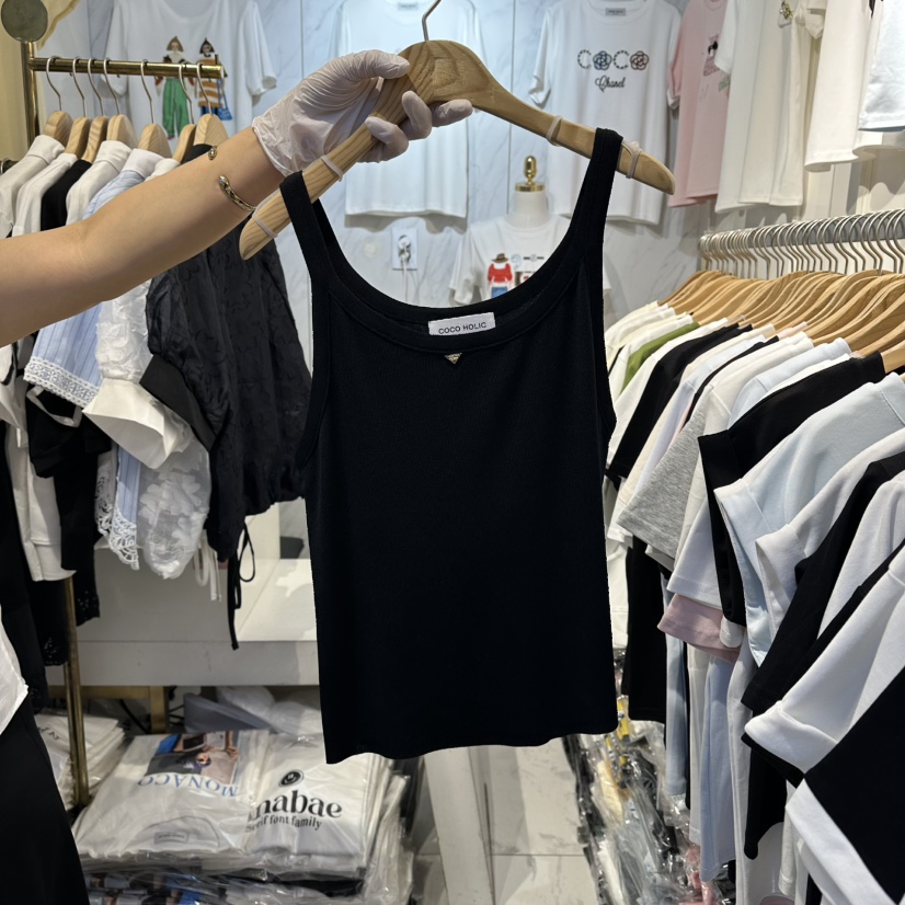 COCO HOLIC韓國直郵實拍女士新款時尚26夏季26春夏吊帶背心COCO HOLIC吊帶/背心圖色2
