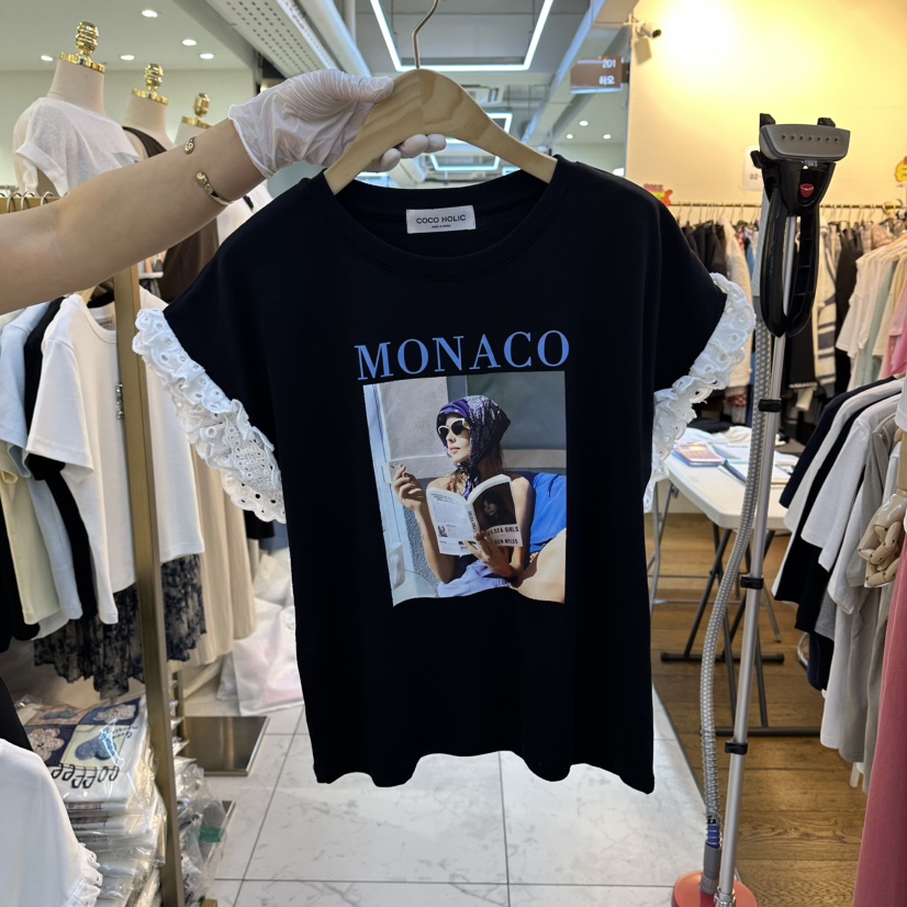 COCO HOLIC韓國直郵實拍女裝新款人氣熱賣職業推薦26春夏T恤COCO HOLICT恤圖色3