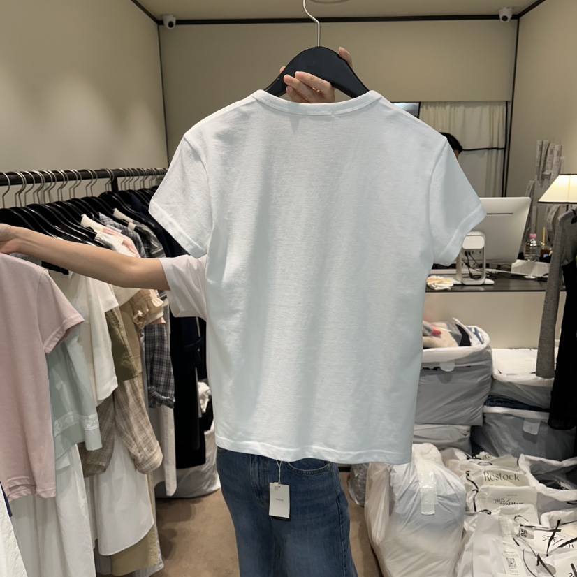 RE STOCK韓國代購女士新品推薦時尚熱賣人氣休閑職業T恤RE STOCKT恤
