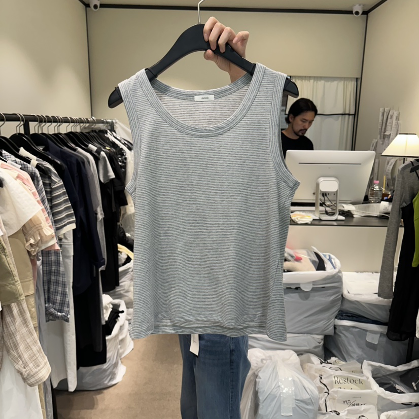 RE STOCK韓國直郵女裝新款26春夏26夏季職業熱賣吊帶背心RE STOCK吊帶/背心圖色3