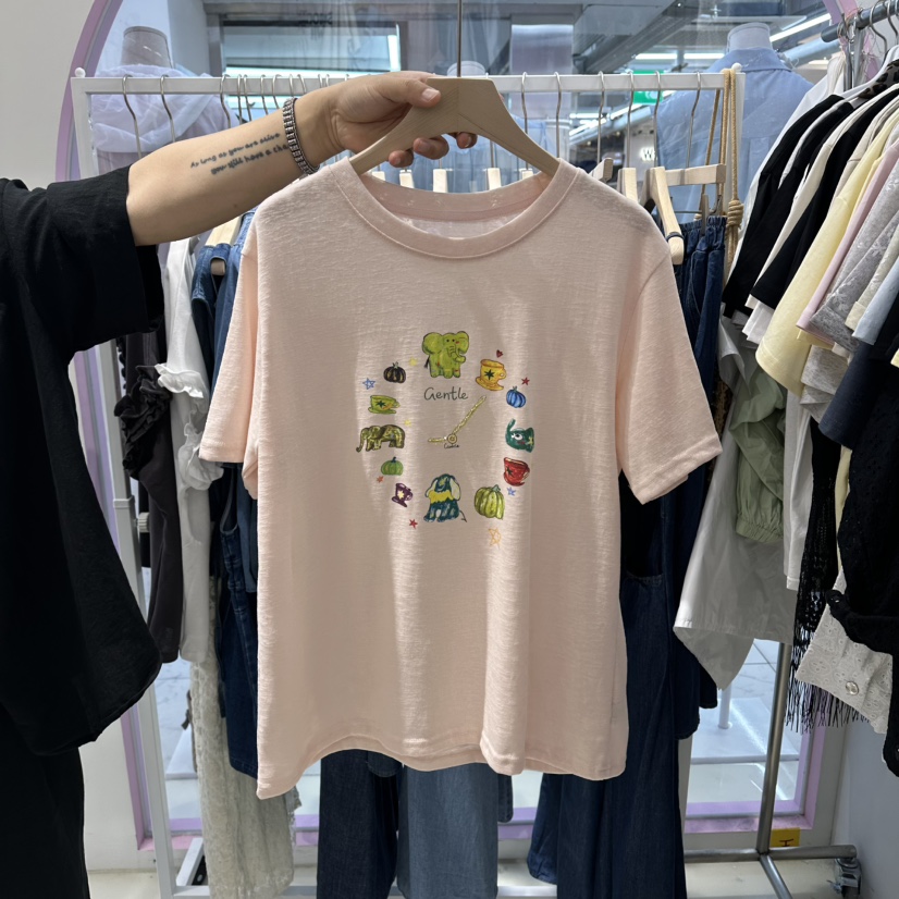 JH.STUDIO-Q東大門實拍韓國女裝新款26春夏T恤不含項鏈JH.STUDIO-QT恤圖色2