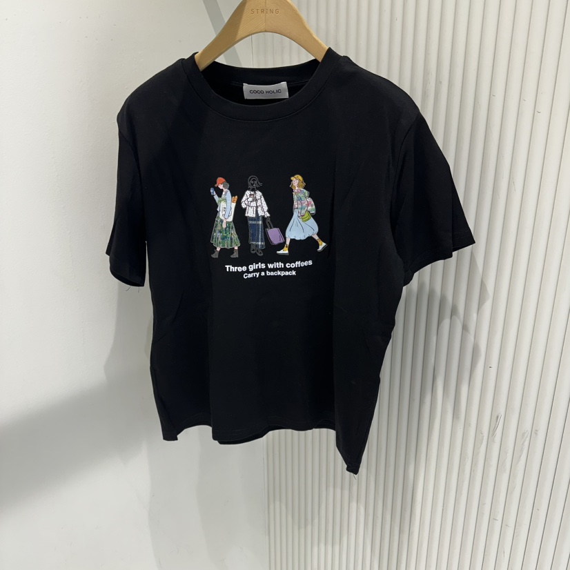 COCO HOLIC韓國東大門直郵女裝新品26夏季推薦26春夏T恤COCO HOLICT恤圖色2
