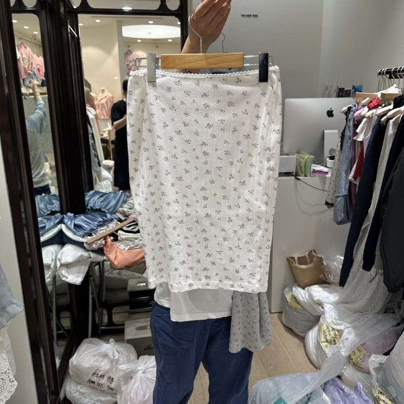 THEMORYPARK東大門實拍韓國女裝新品26夏季半身裙中短裙小碎花棉THE MORY PARK半身裙/中短裙