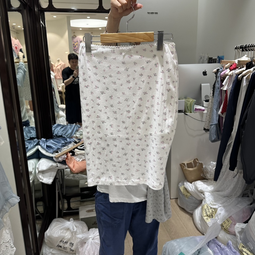 THEMORYPARK東大門實拍韓國女裝新品26夏季半身裙中短裙小碎花棉THE MORY PARK半身裙/中短裙圖色1