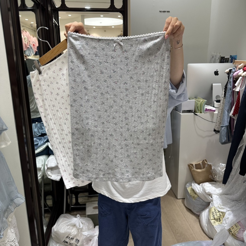 THEMORYPARK東大門實拍韓國女裝新品26夏季半身裙中短裙小碎花棉THE MORY PARK半身裙/中短裙圖色2