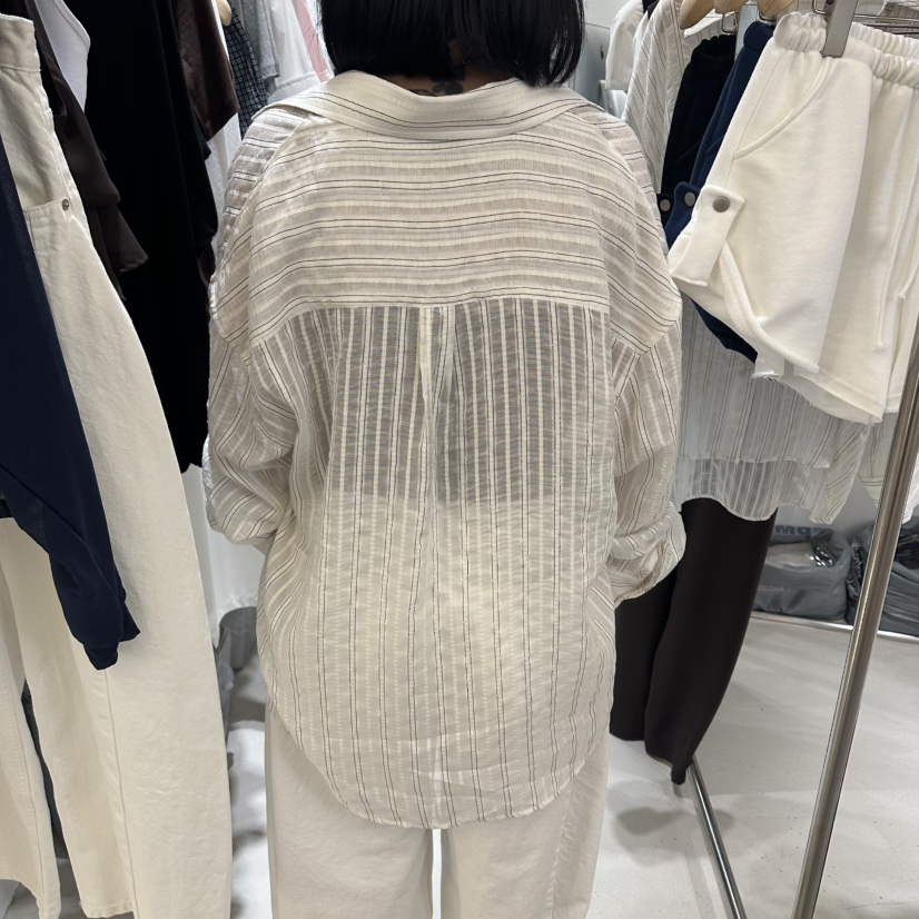 RENDER韓國直郵女士新品時尚休閑26春夏人氣襯衫蕾絲衫海軍RENDER襯衫/蕾絲衫