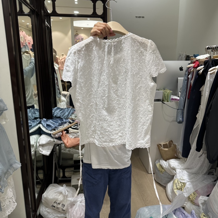 THEMORYPARK韓國直郵女裝新品26夏季26春夏人氣襯衫蕾絲衫THE MORY PARK襯衫/蕾絲衫