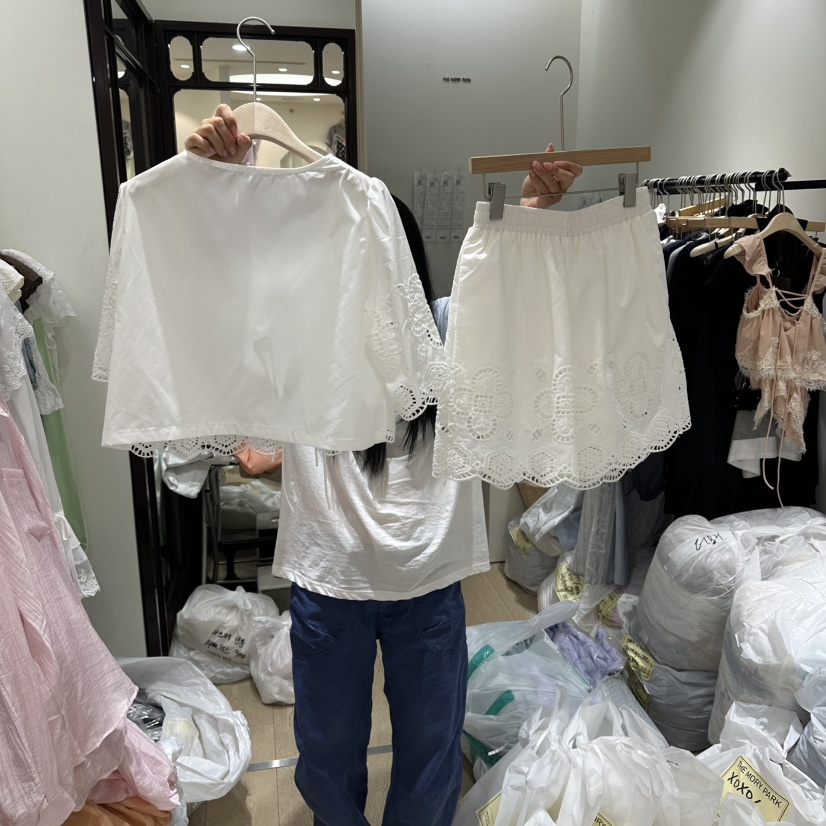 THEMORYPARK韓國直郵女裝新款推薦休閑人氣26夏季套裝蕾絲THE MORY PARK套裝
