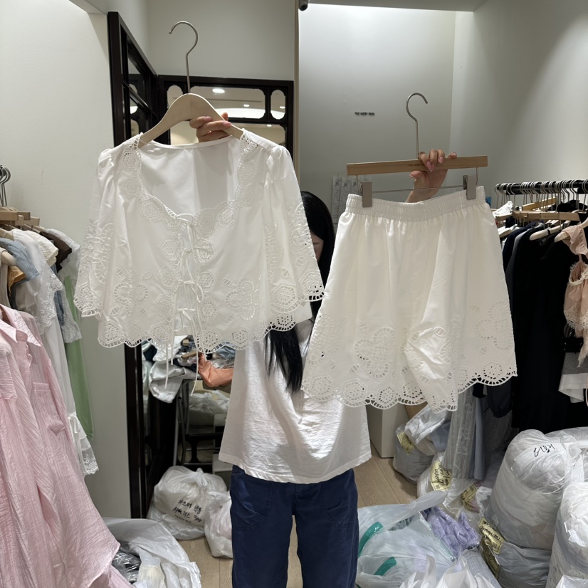 THEMORYPARK韓國直郵女裝新款推薦休閑人氣26夏季套裝蕾絲THE MORY PARK套裝圖色1