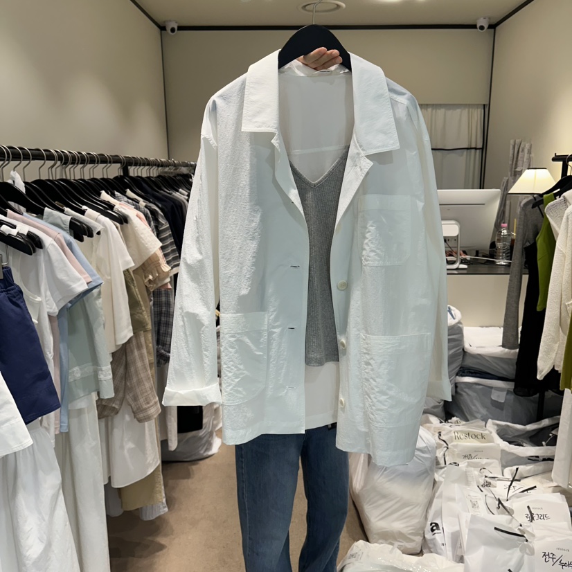 RE STOCK韓國代購女士新品時尚推薦熱賣休閑26春夏26夏季夾克RE STOCK夾克圖色1