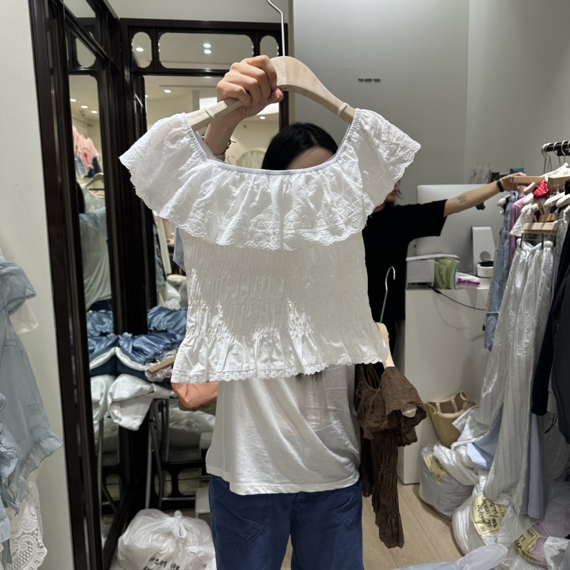 THEMORYPARK韓國東大門代購女士新品26春夏人氣襯衫蕾絲衫THE MORY PARK襯衫/蕾絲衫