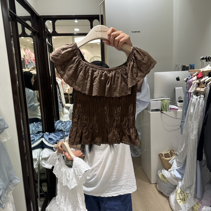THEMORYPARK韓國東大門代購女士新品26春夏人氣襯衫蕾絲衫THE MORY PARK襯衫/蕾絲衫圖色2