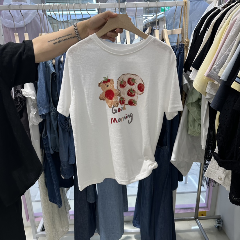 JH.STUDIO-Q韓國直郵女士新品休閑熱賣26春夏人氣推薦T恤JH.STUDIO-QT恤圖色1