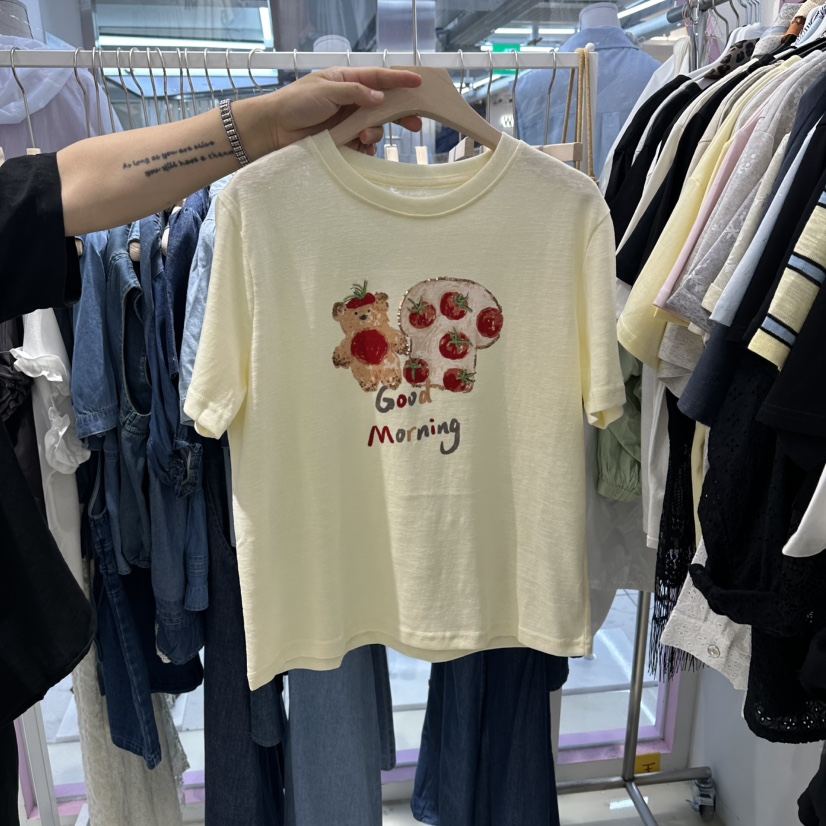 JH.STUDIO-Q韓國直郵女士新品休閑熱賣26春夏人氣推薦T恤JH.STUDIO-QT恤圖色2